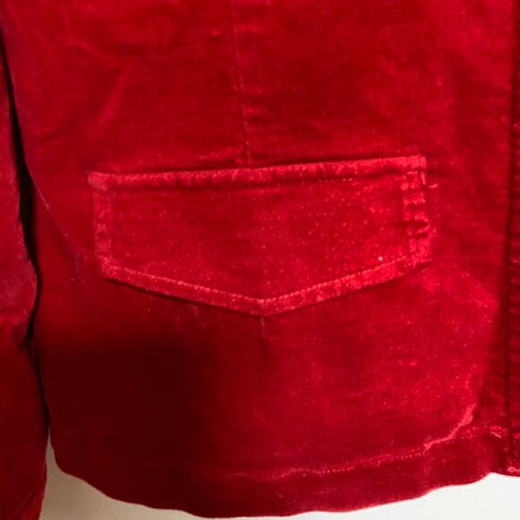 TRIBAL Red Corduroy Women's Blazer Jacket Size 12 - Picture 7 of 13